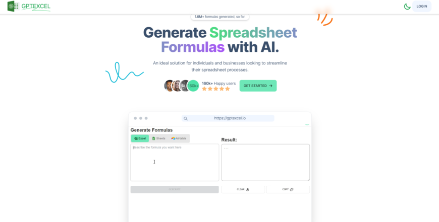 Generate Spreadsheet Formulas with AI