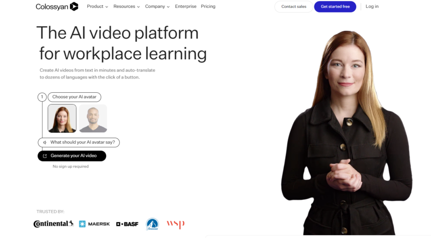 AI video platform for workplace learning