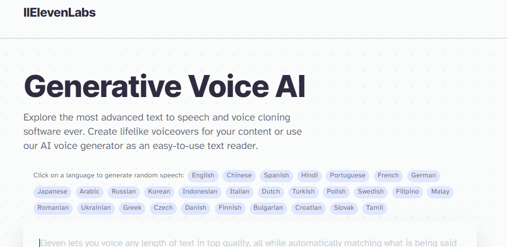 AI voice generator
