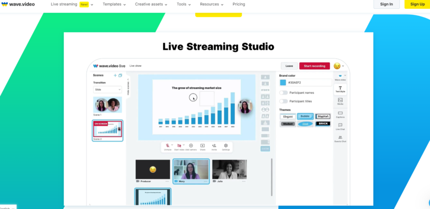 AI for Customise live streaming studio